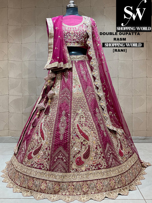 Tremendous rani peacock bridal lehenga