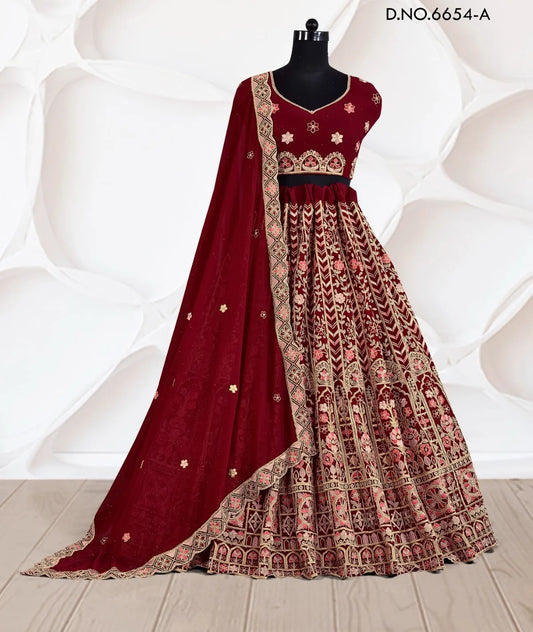 Awesome maroon lehenga