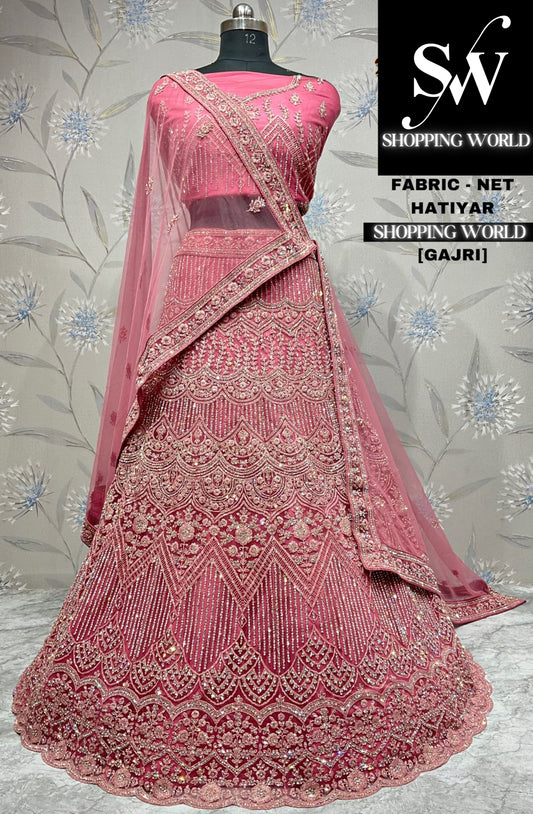 Lehenga gajri rosa linda