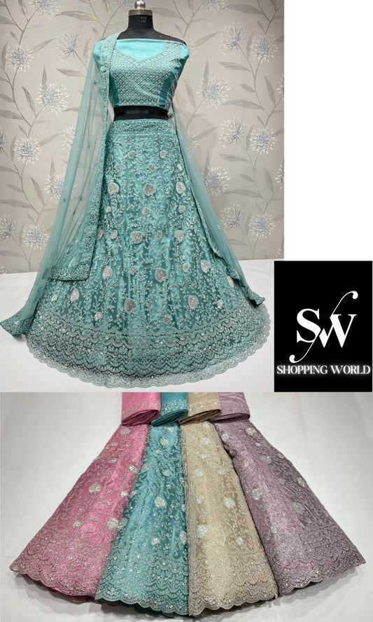 Lovely turquoise blue lehenga