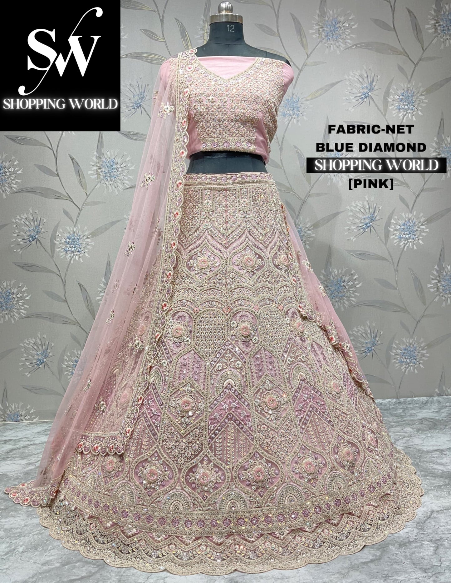 Fantastic baby pink lehenga