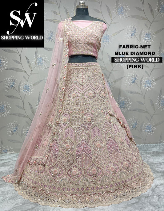 Fantástica lehenga rosa bebé