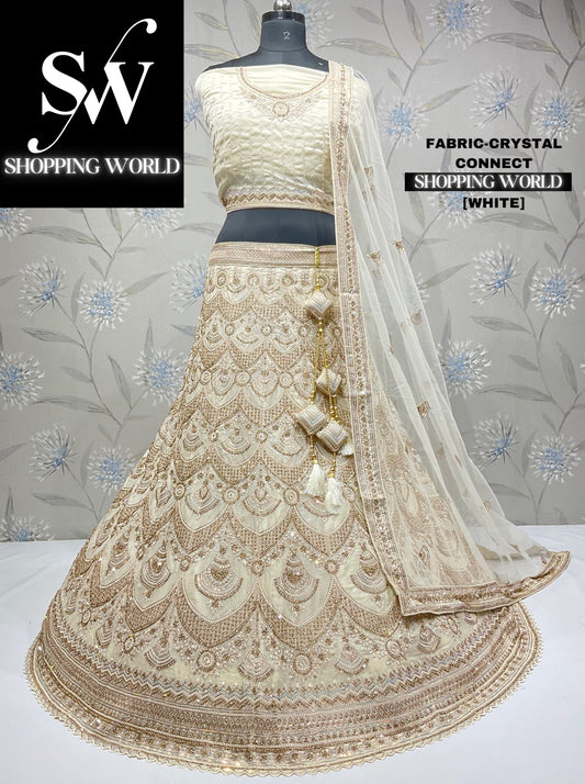 Charming white lehenga