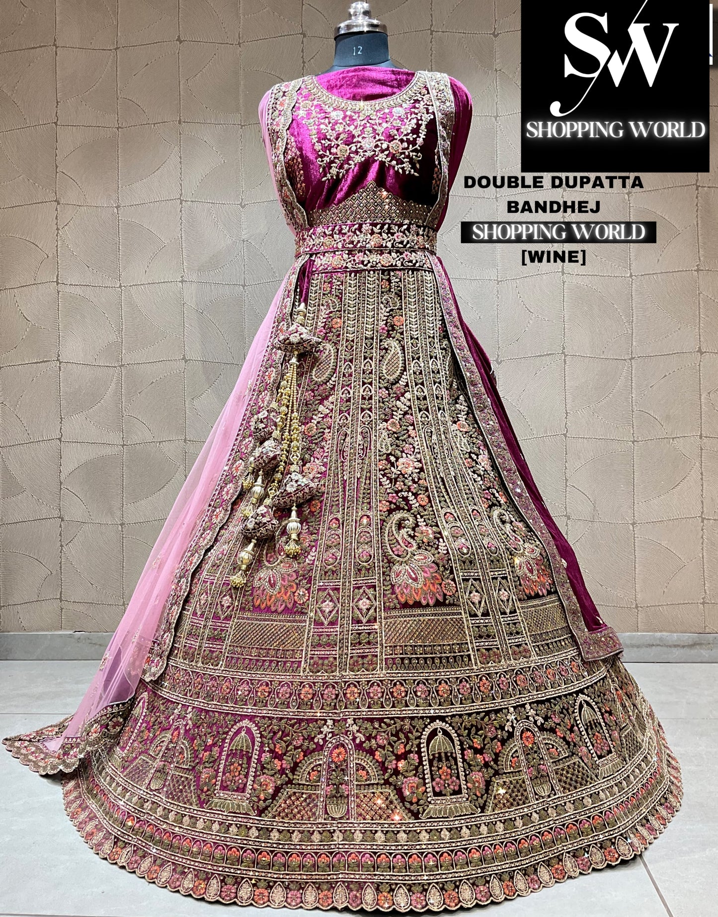 Astonishing wine lehenga