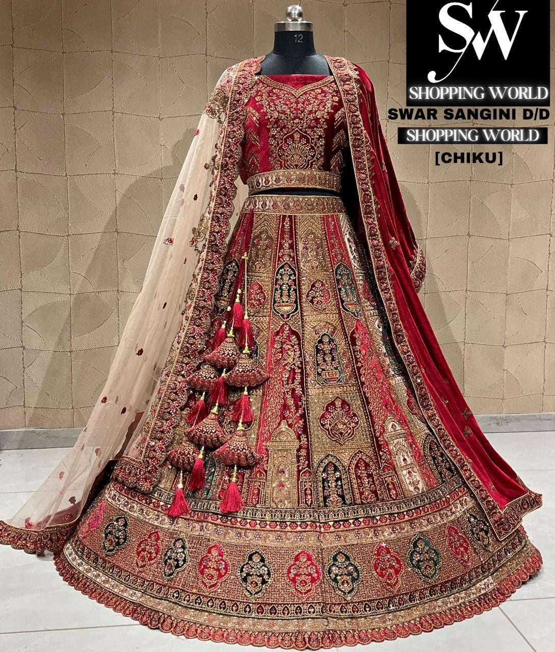 Delightful chiku pink bridal lehenga