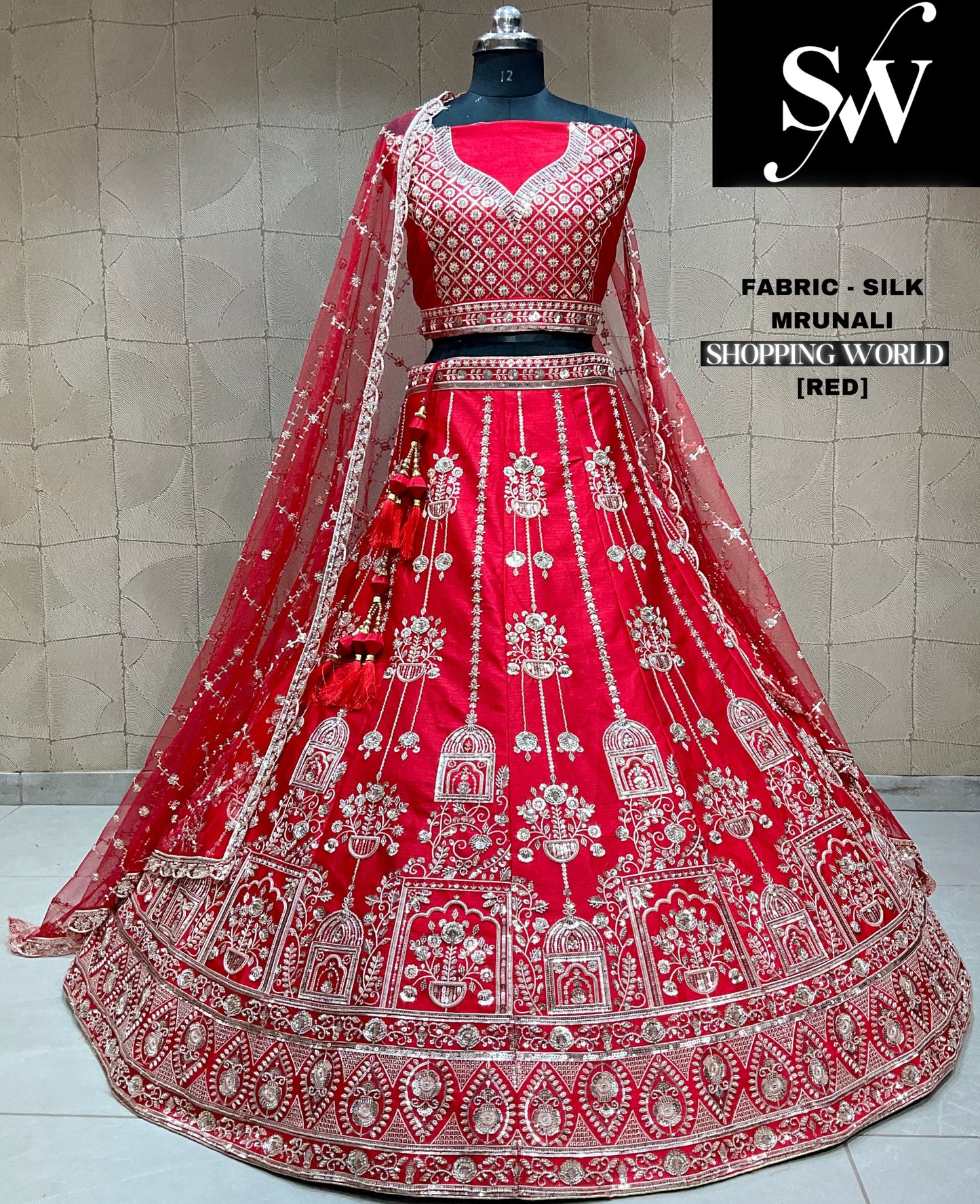 Beautiful red pink bridal lehenga