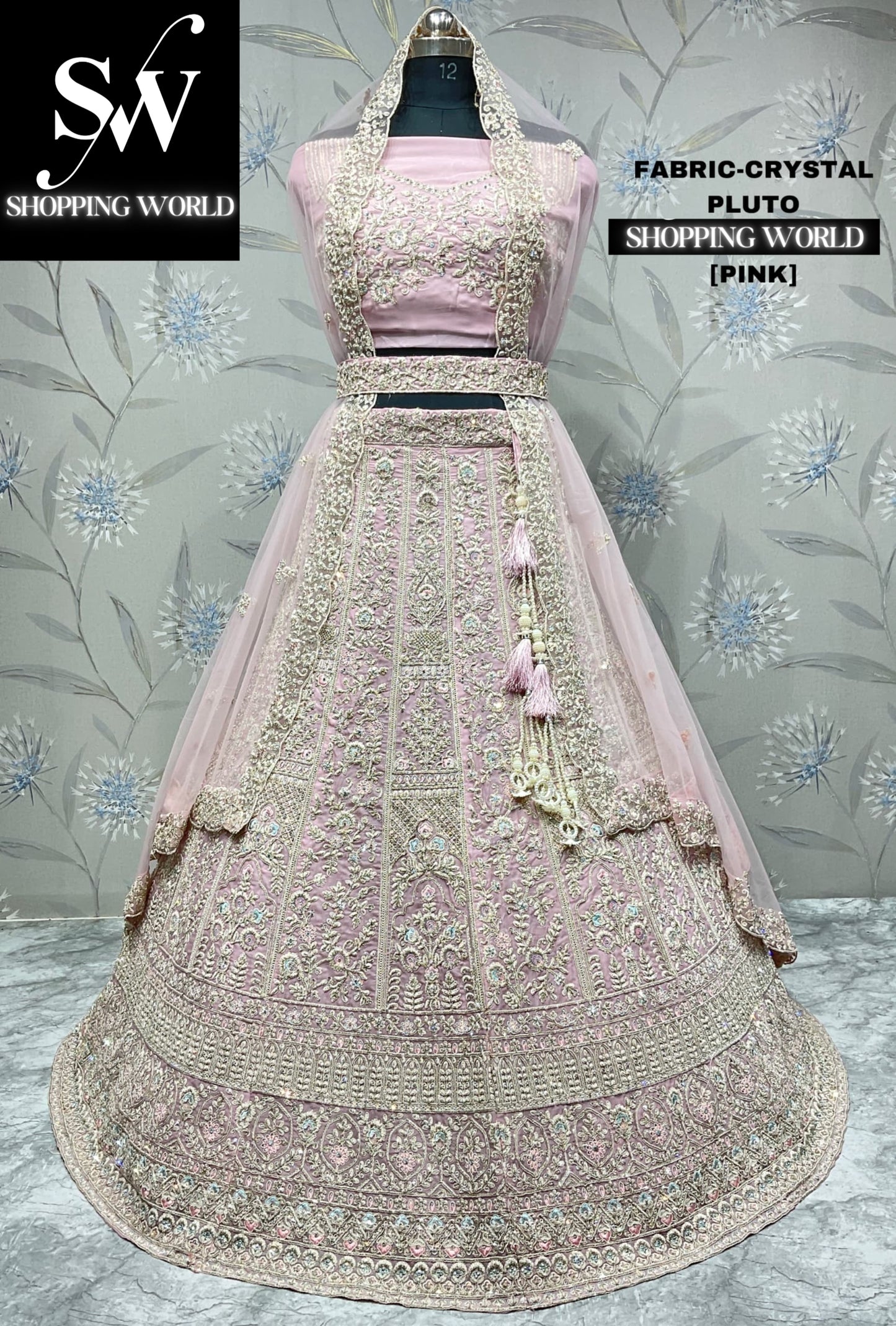 Eye catching baby pink lehenga