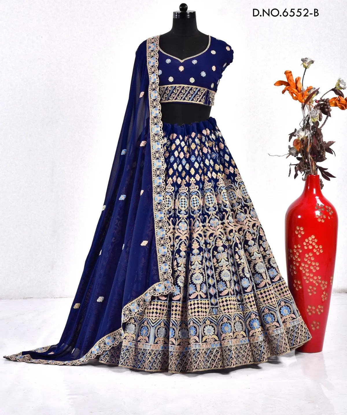 Majestic navy blue lehenga