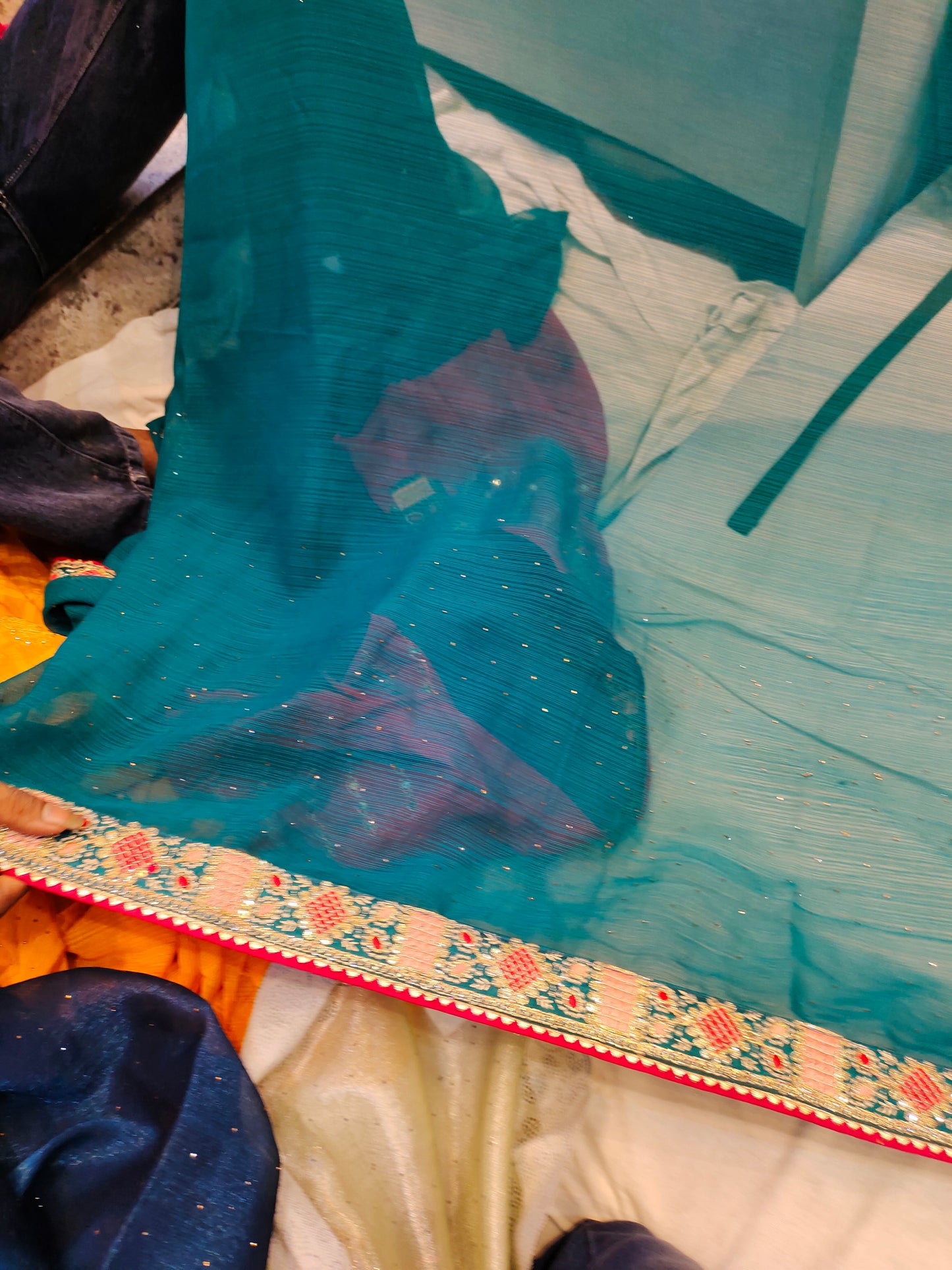 Good looking blue saree