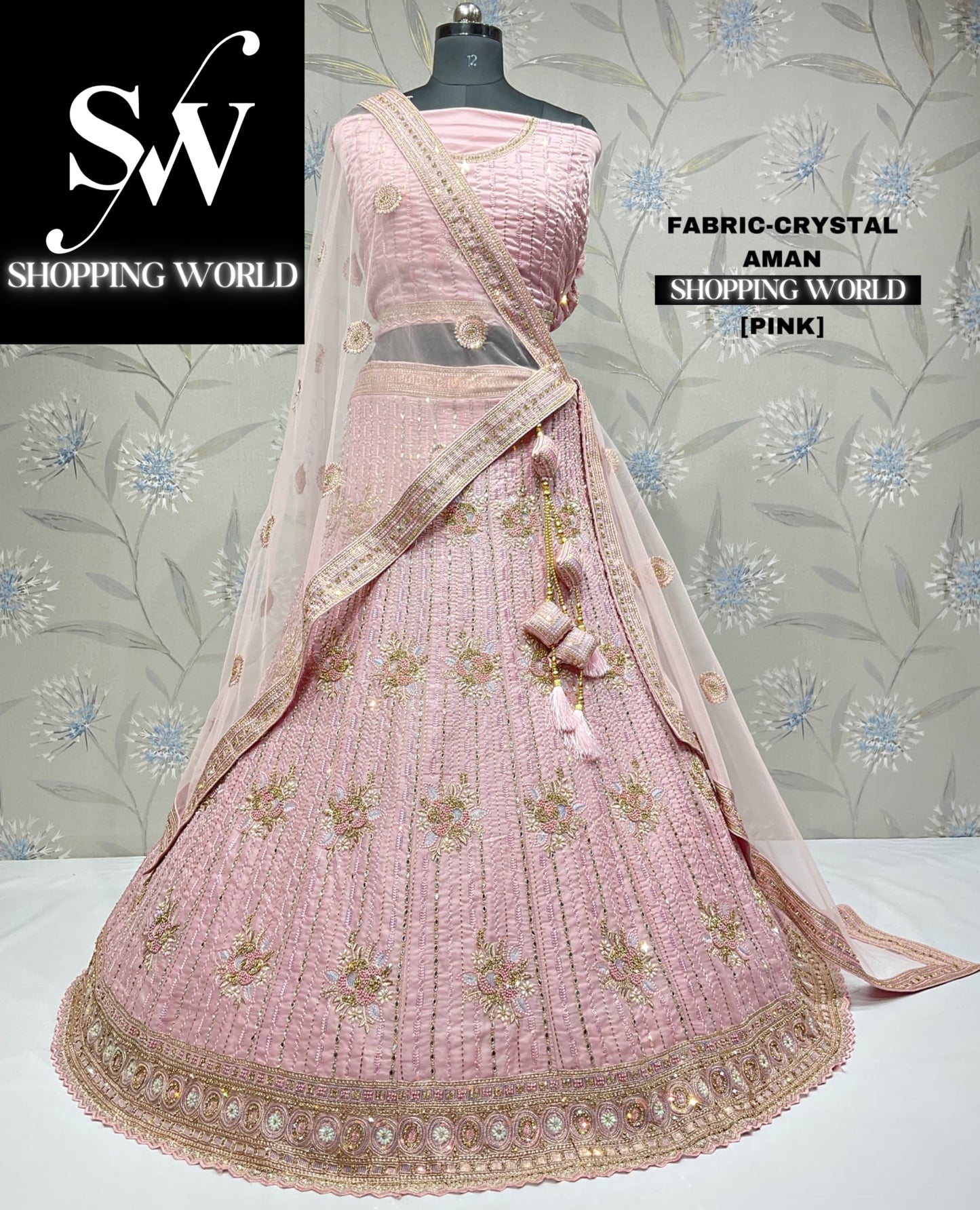 Good looking pink lehenga