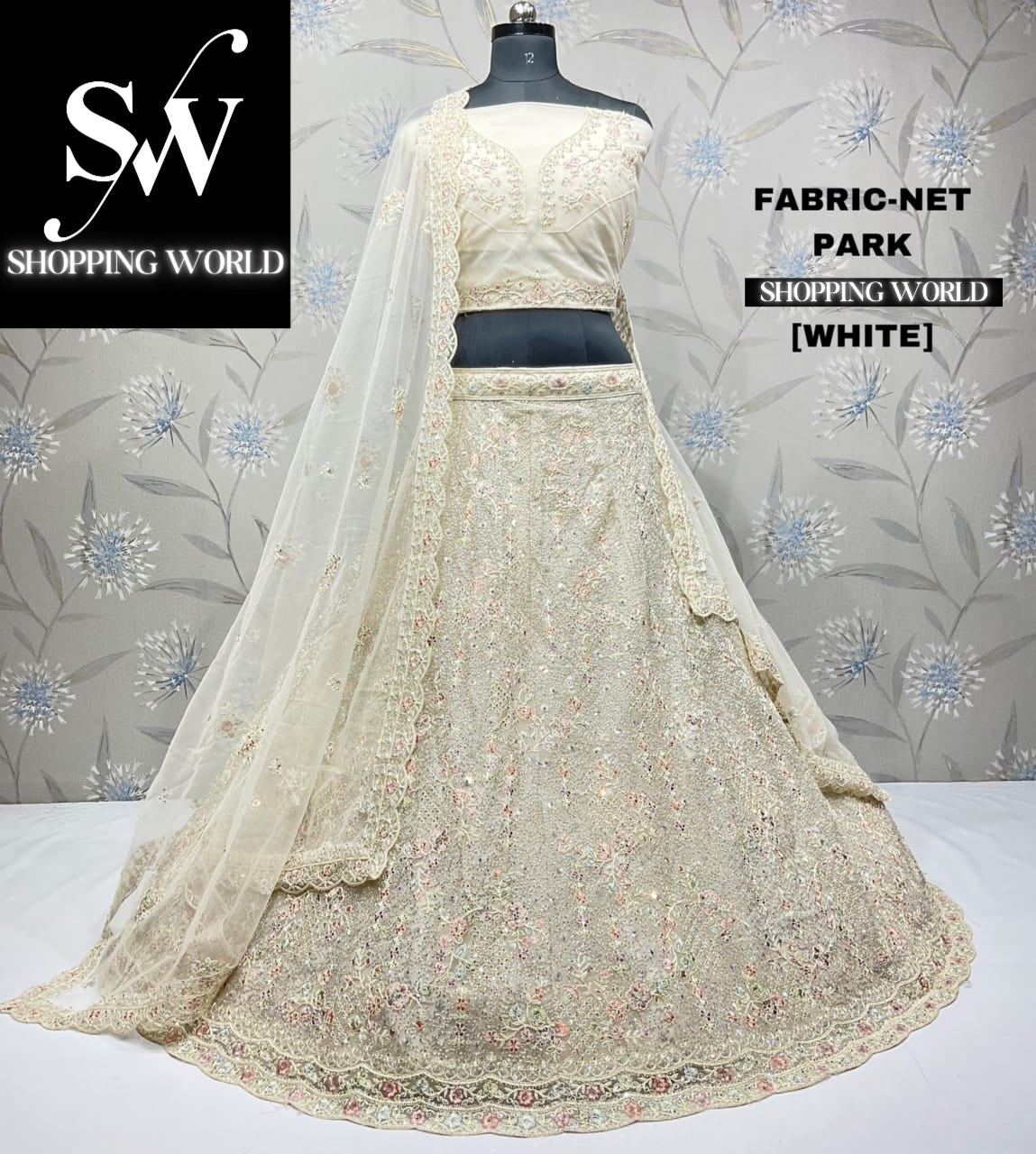 Eye catching white lehenga