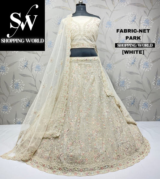 Eye catching white lehenga