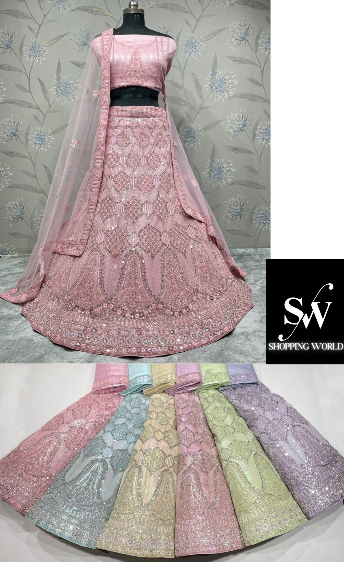 Amazing light pink lehenga