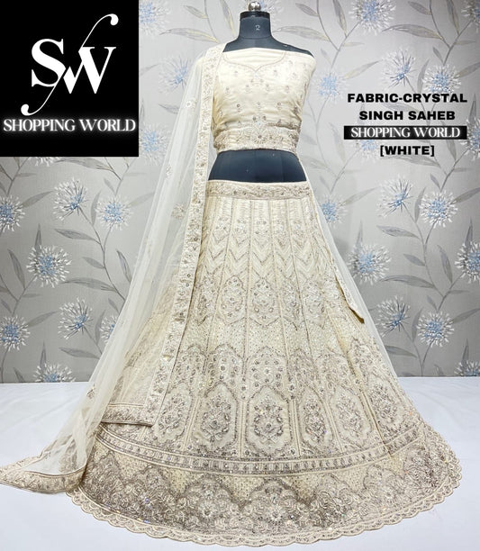 Lehenga blanca agradable