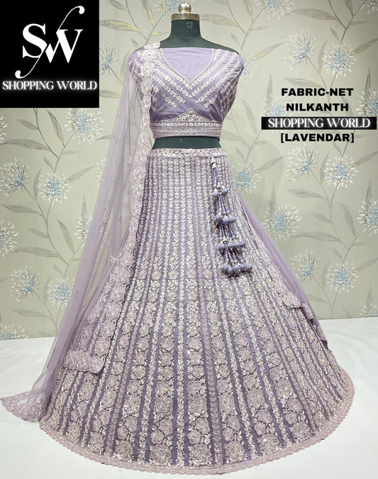 Glamorous purple lavender lehenga