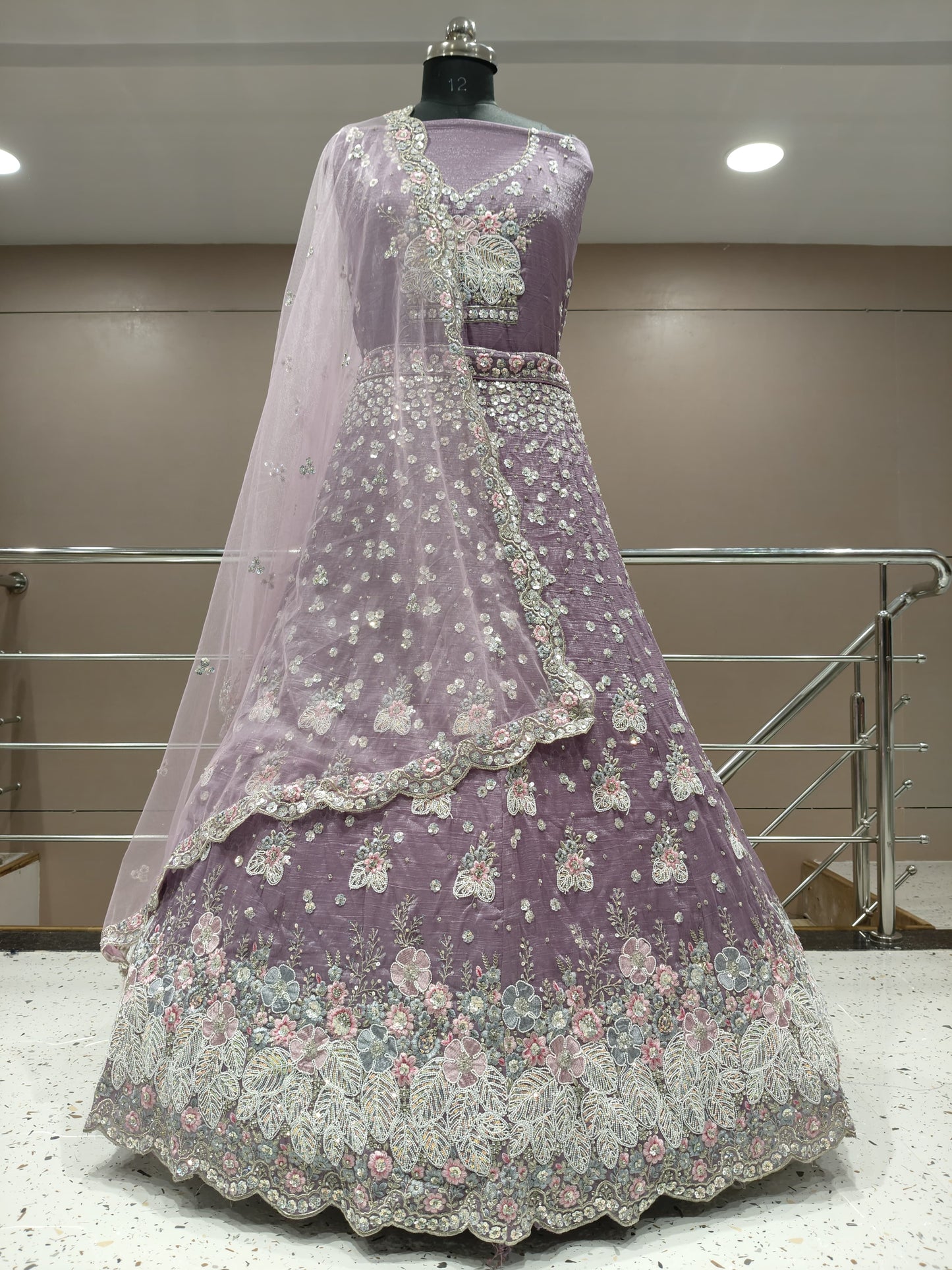 Pink lavender Girlish Designer lehenga