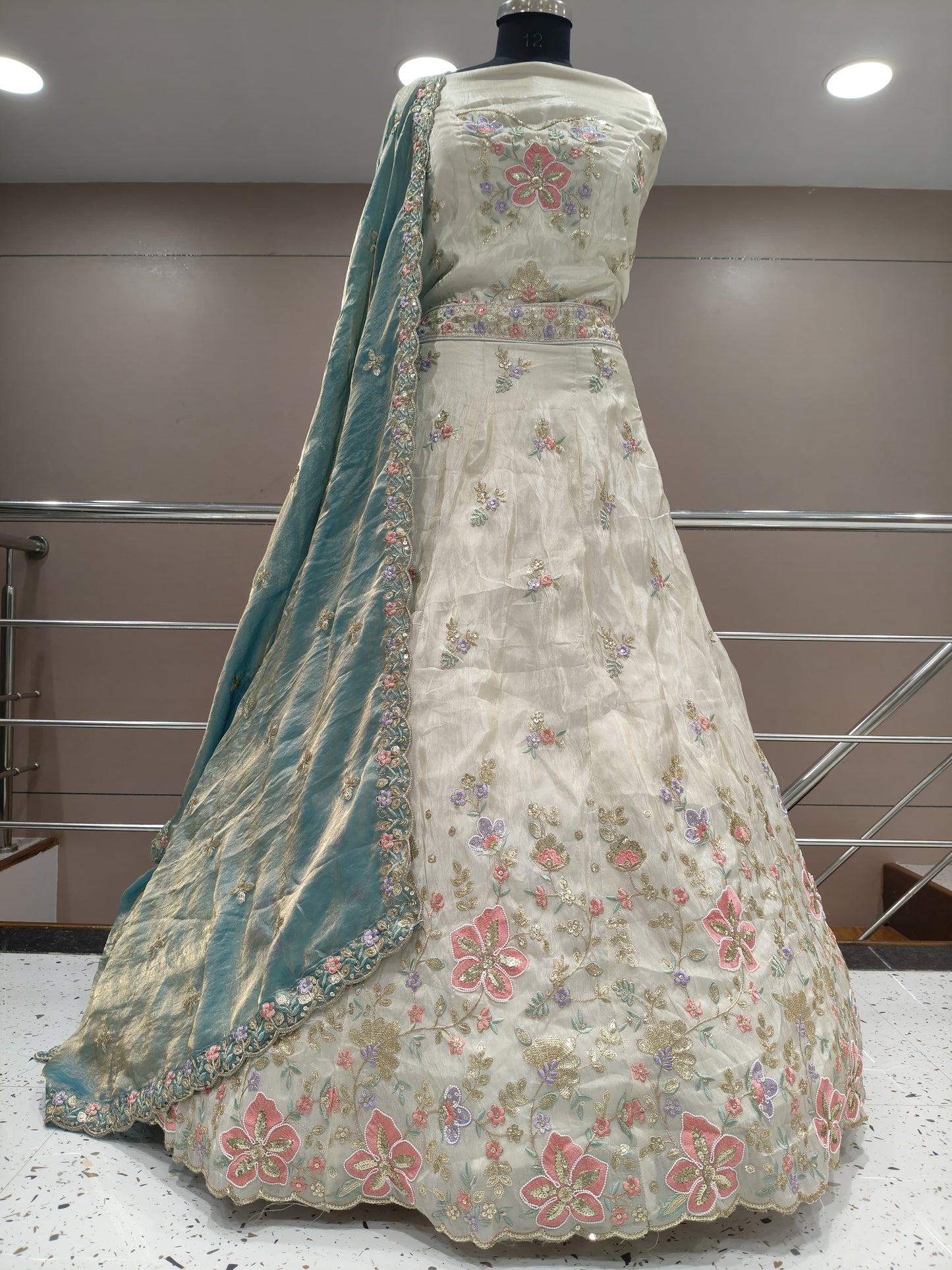 Stunning light green lehenga