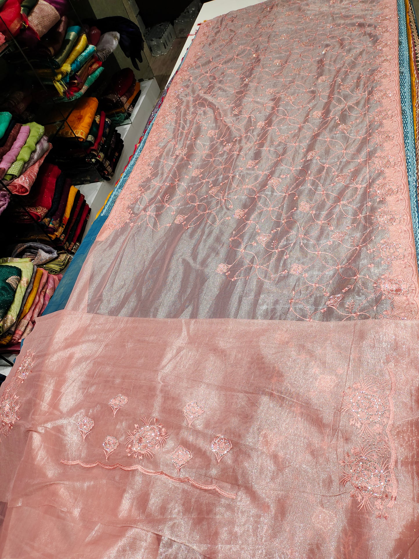 Lovely baby pink saree