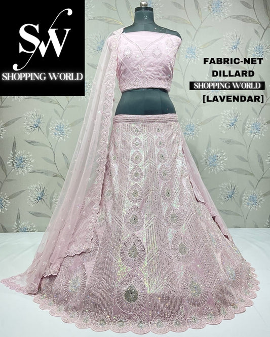 Designer lavender pink lehenga