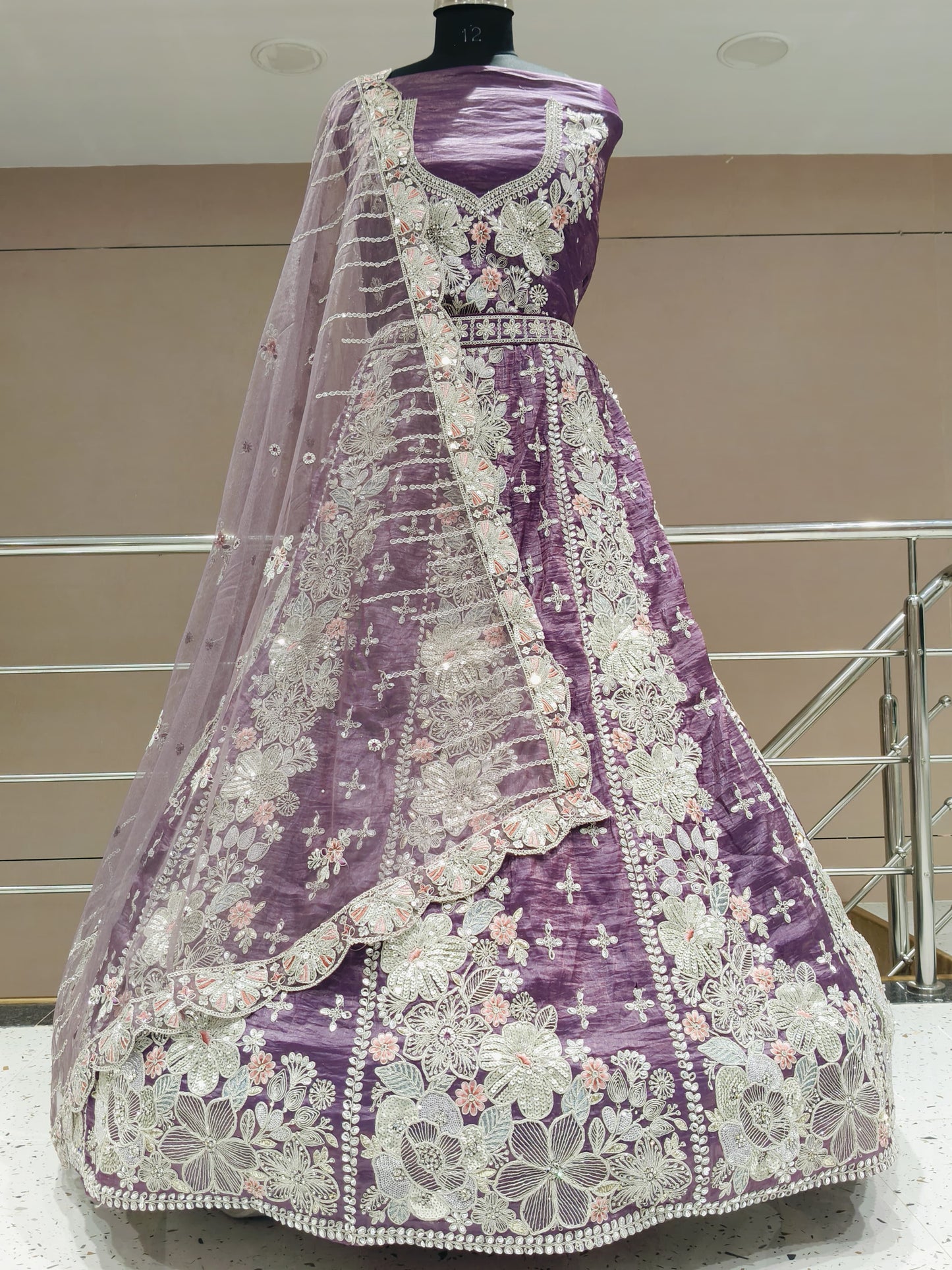 Attractive lavender pink lehenga