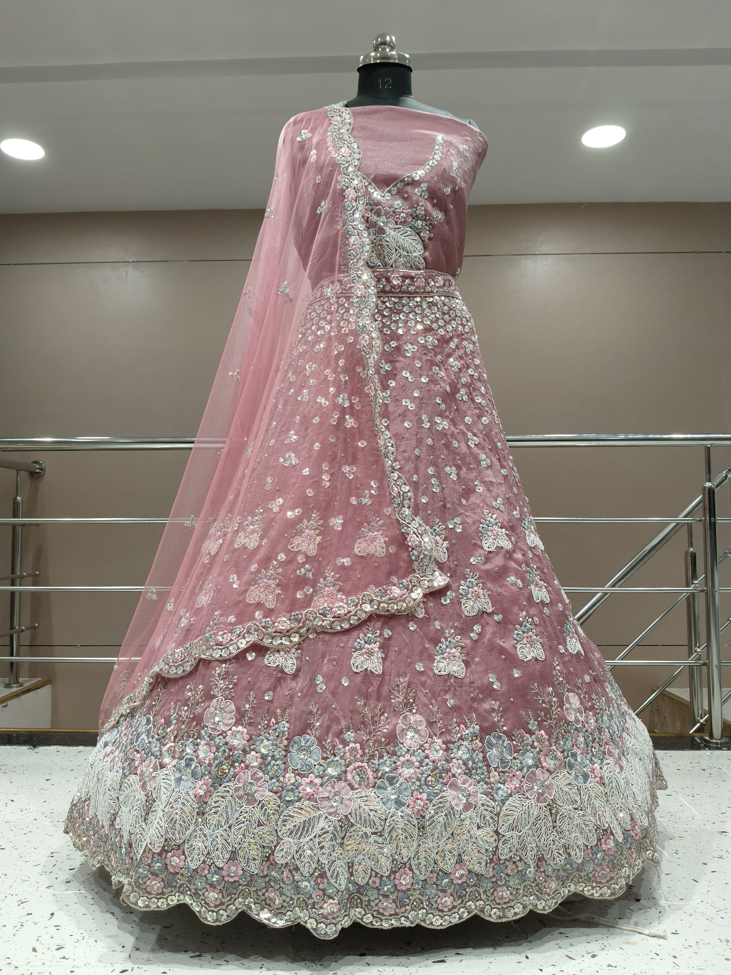 Glamorous peach pink lehenga