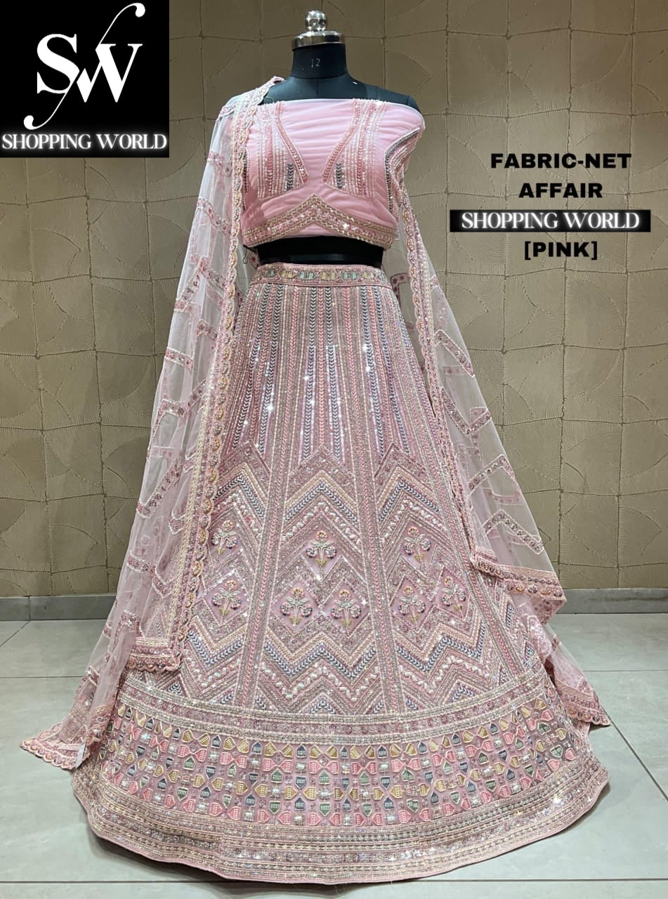 Majestic baby pink lehenga