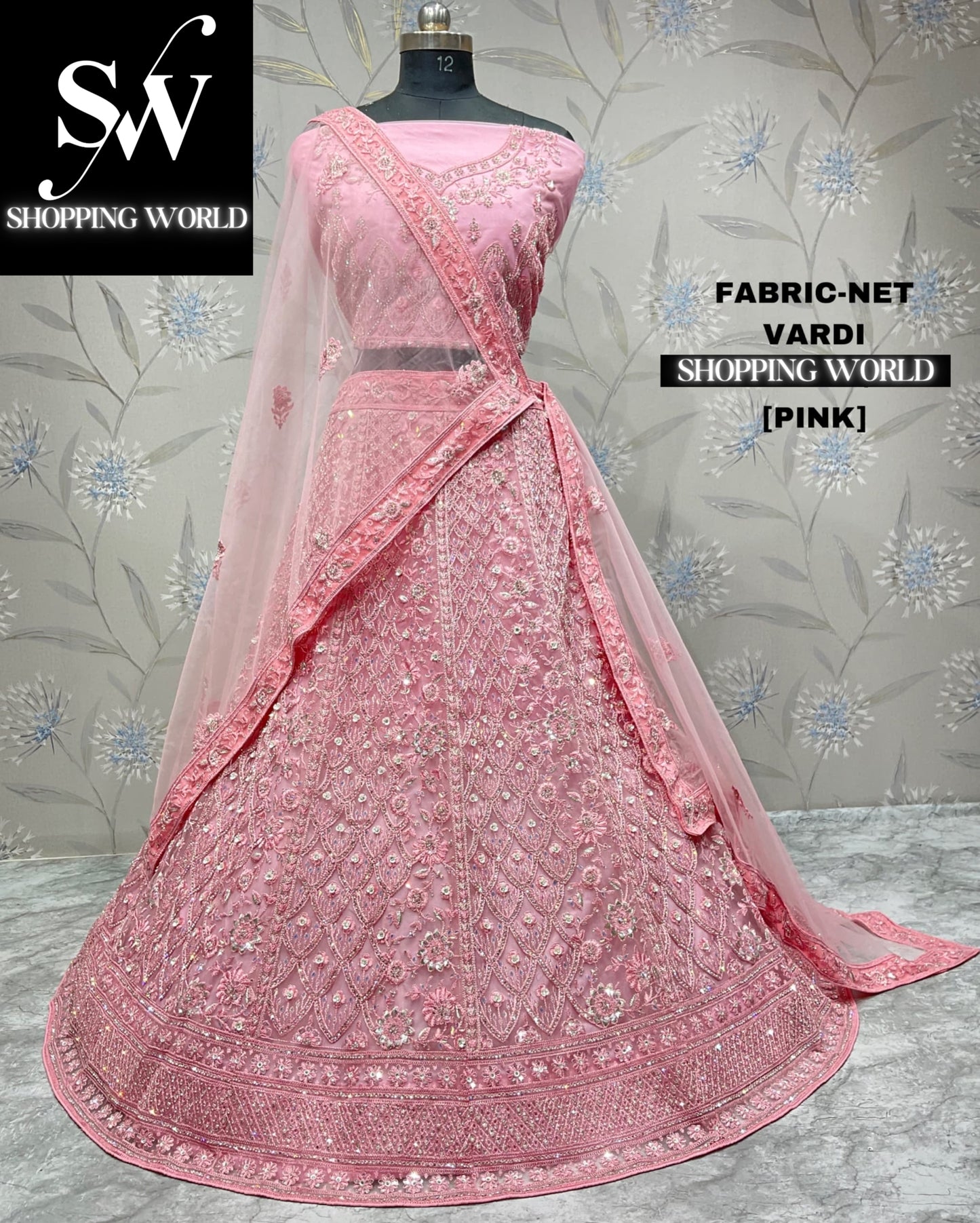 Fantastic baby pink lehenga