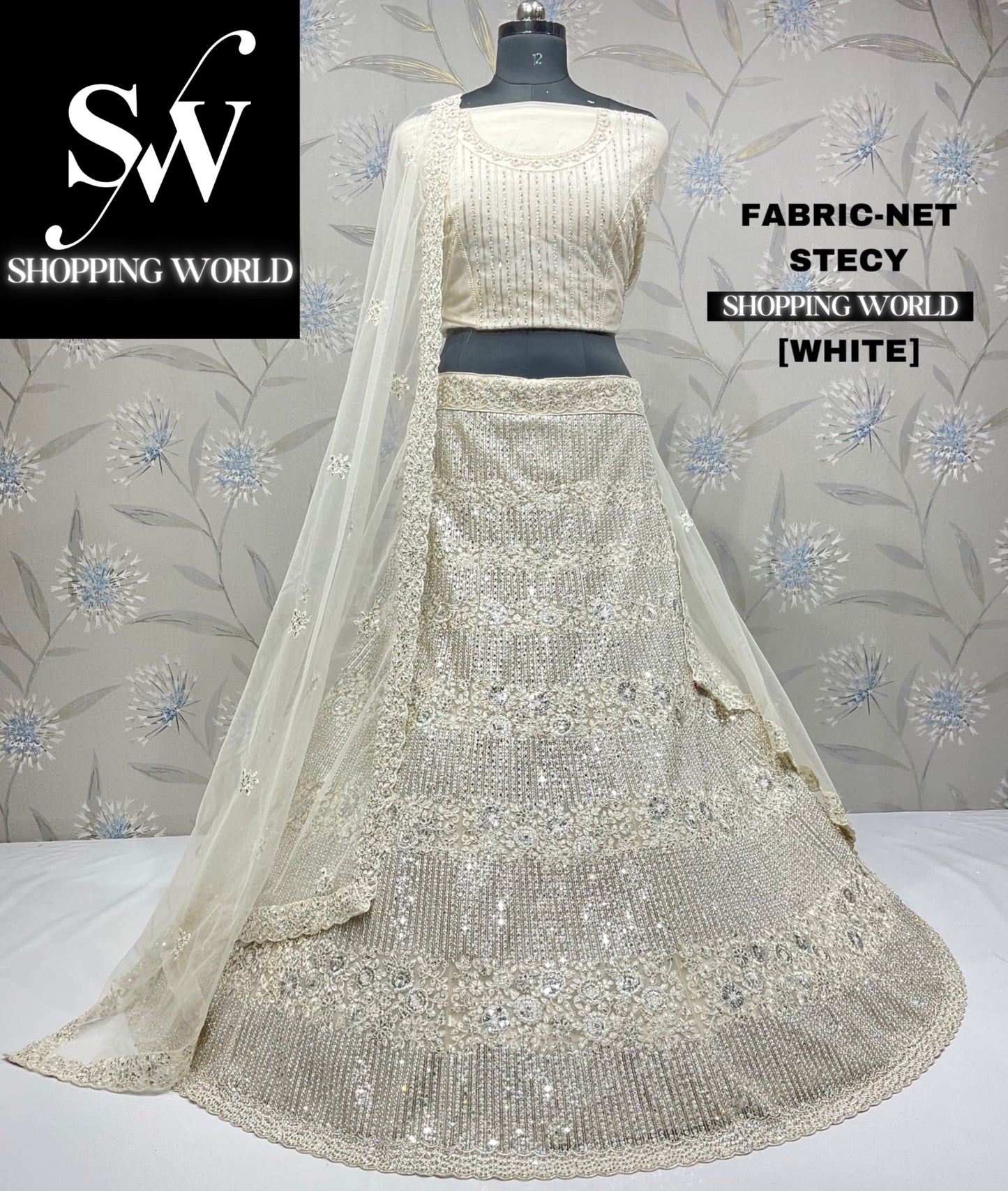 Delightful white lehenga