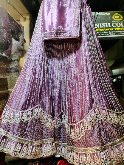 Majestic violet purple sequence work lehenga