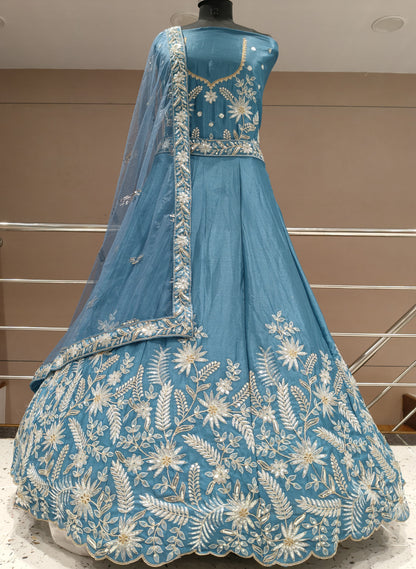 Awesome dark blue lehenga