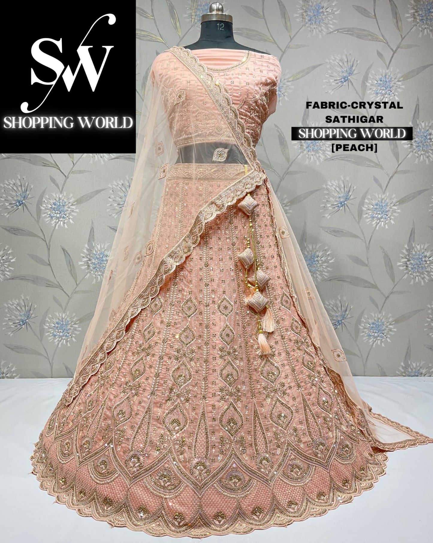 Beautiful orange peach lehenga