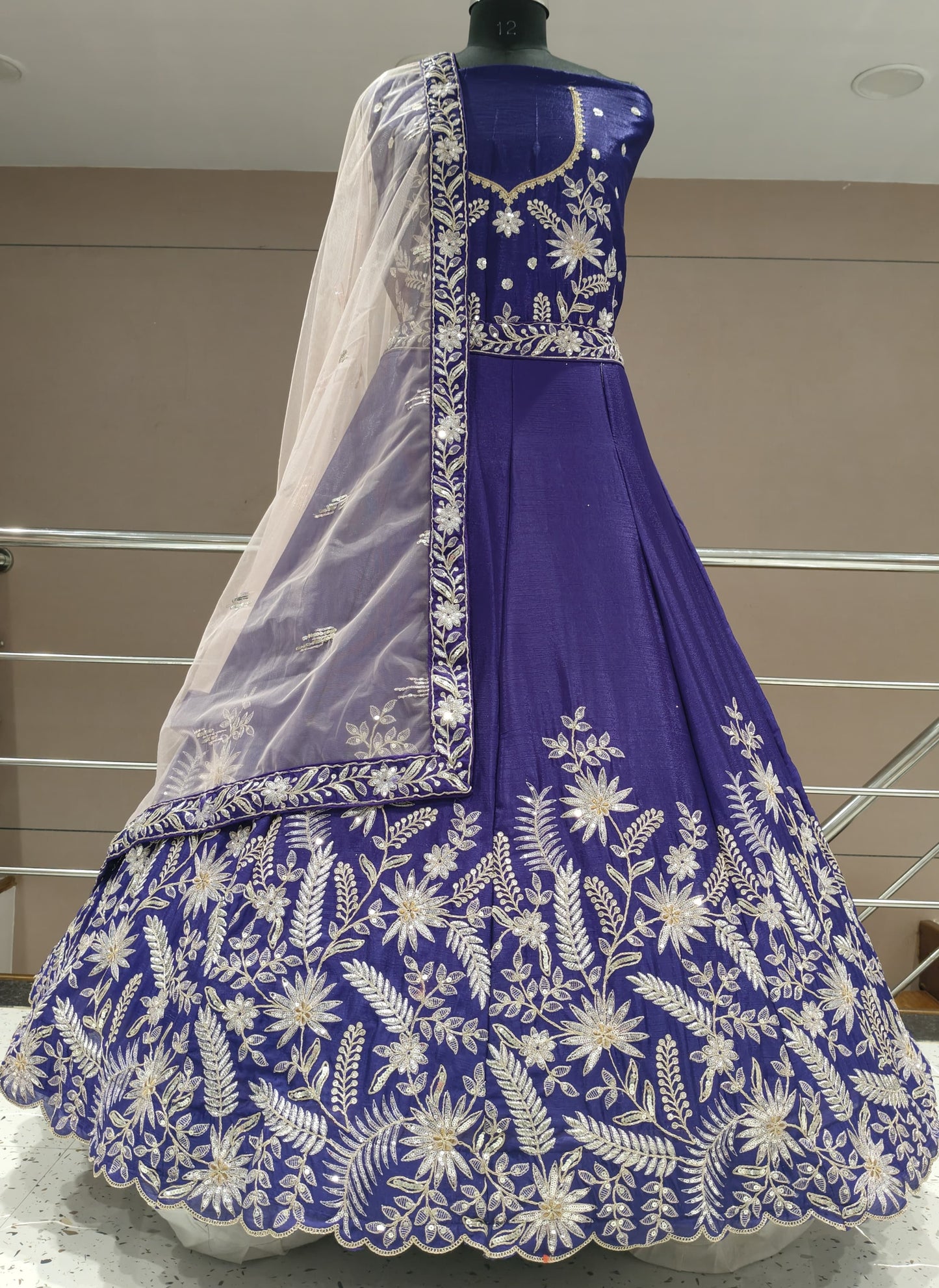 Awesome dark blue lehenga