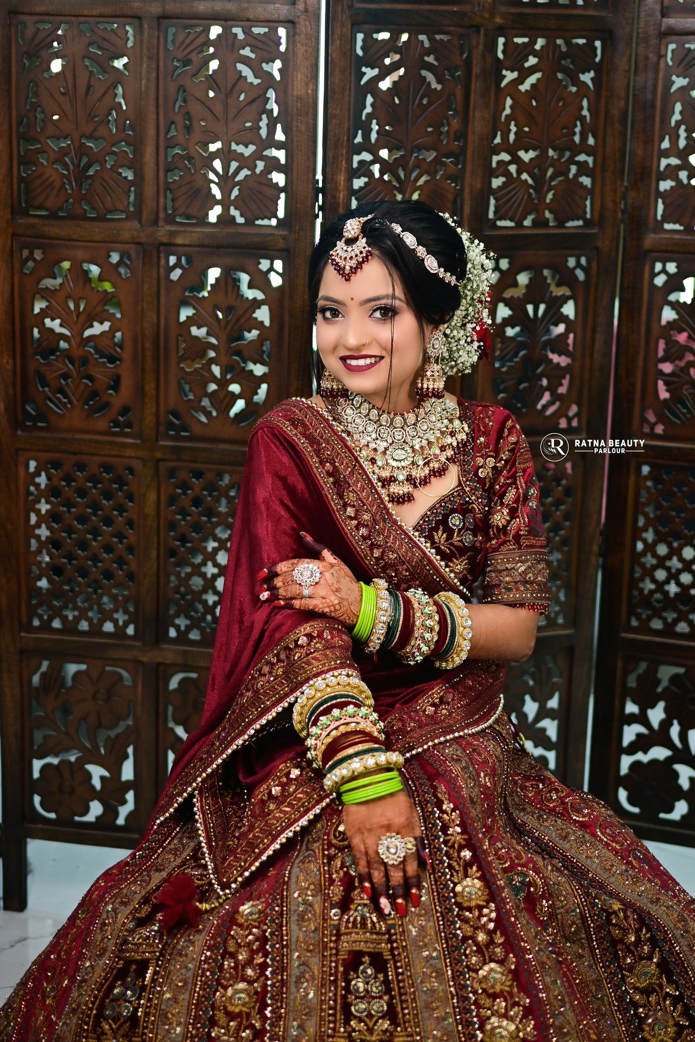 Delightful jhumka heavy bridal lehenga ( happy customer)