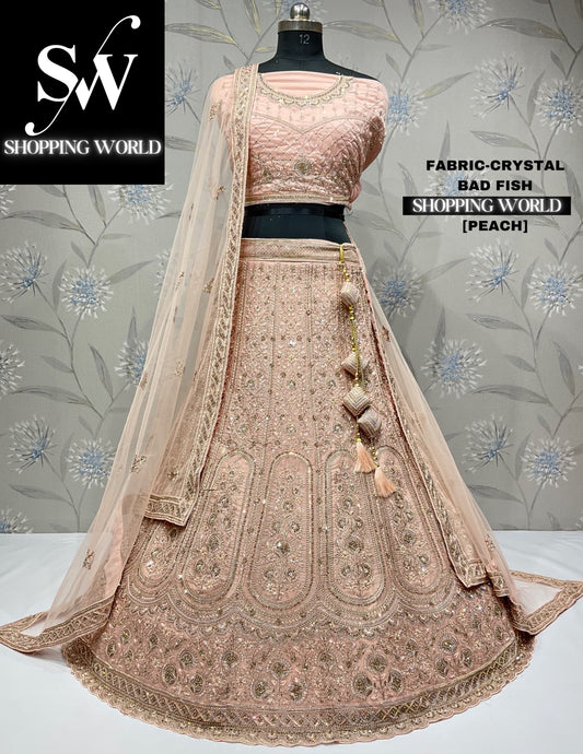 Pleasing peach lehenga