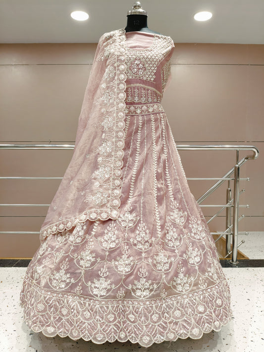 Lehenga de diseñador de niña rosa