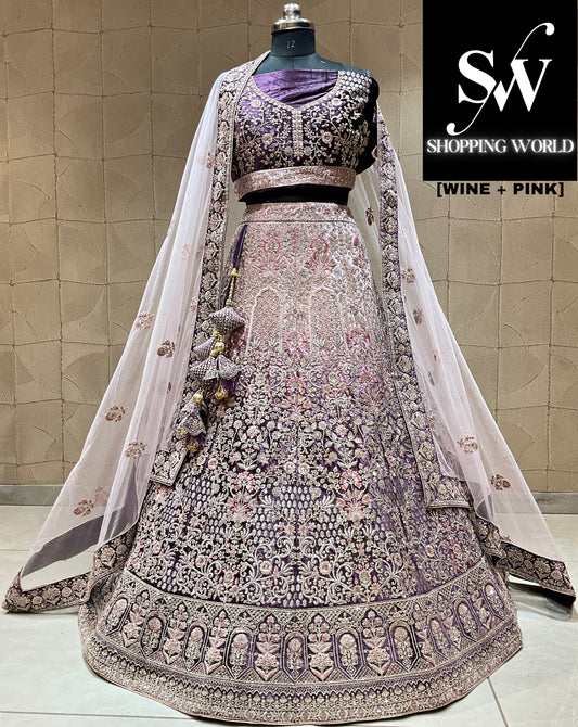 Stunning wine pink lehenga