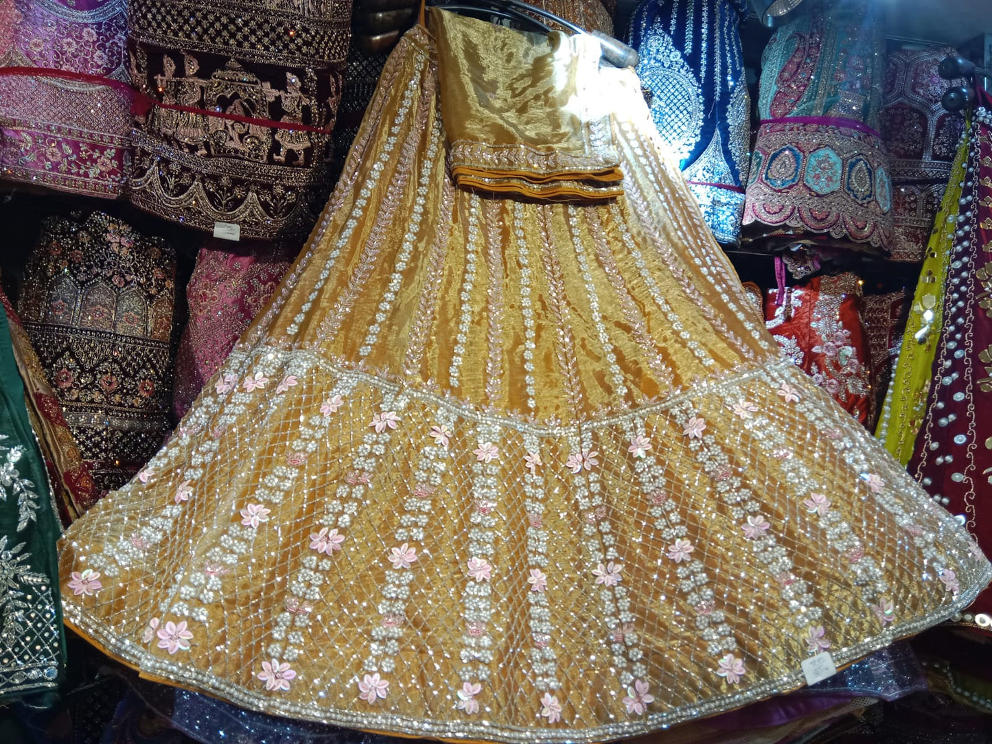 Fantastic Golden Handwork Lehenga 😍