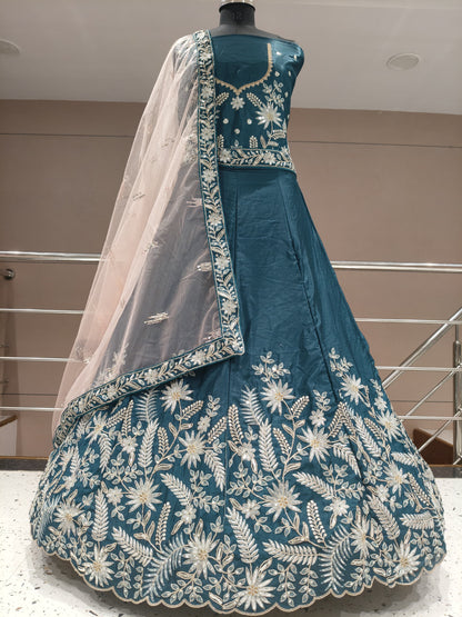 Stunning sky blue lehenga