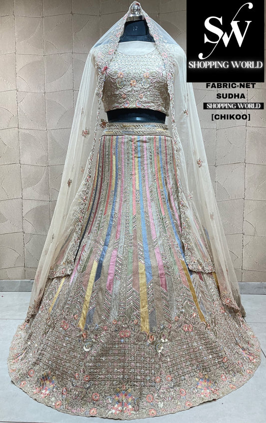 Lehenga chikoo de buen aspecto