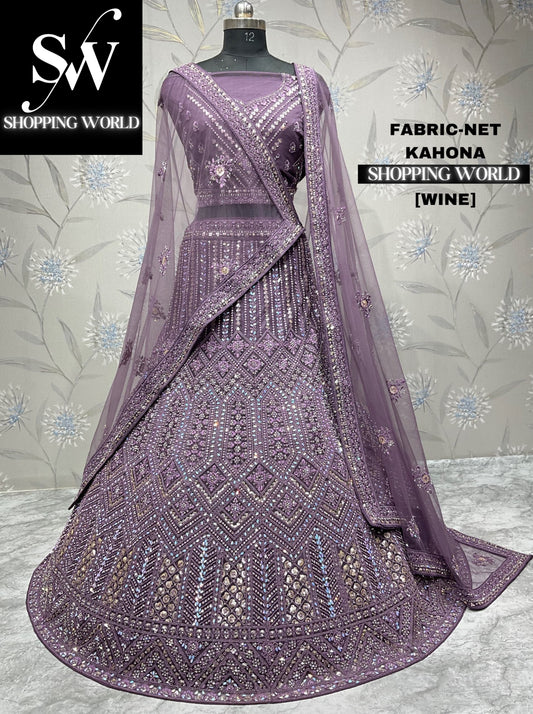 Astonishing lavender wine lehenga