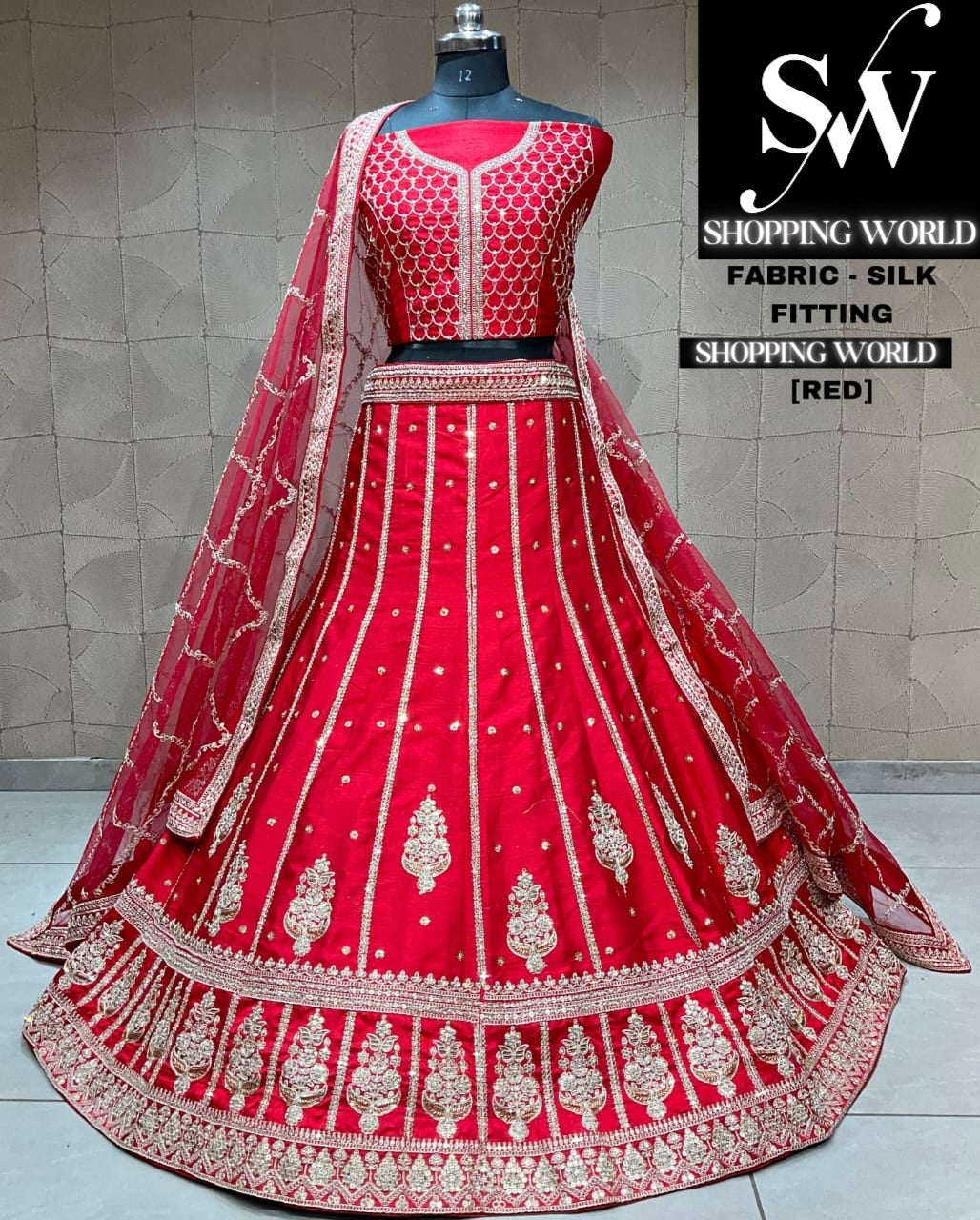 Good looking red pink lehenga