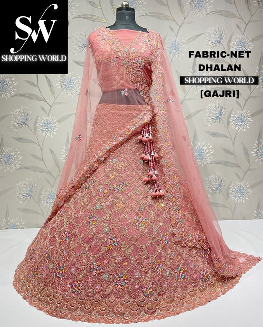 Amazing gajri pink lehenga