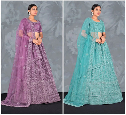 Attractive Sky blue Lehenga