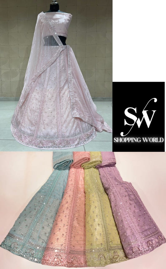 Majestic baby pink lehenga