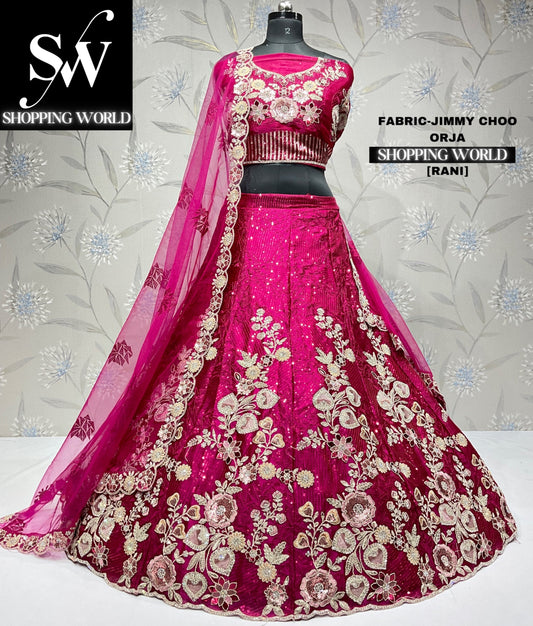 Majestic dark rani pink lehenga