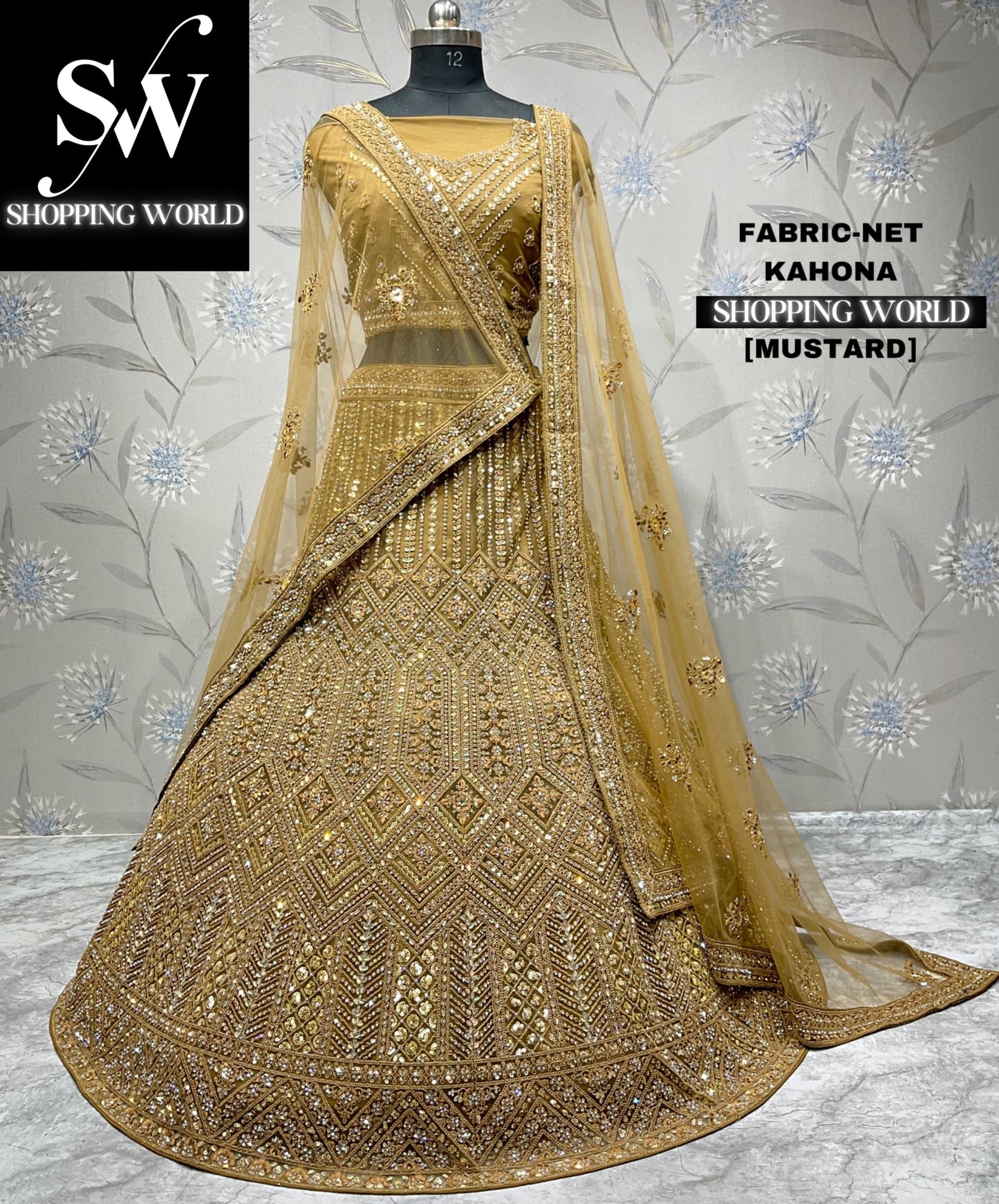 Lavishing mustard lehenga