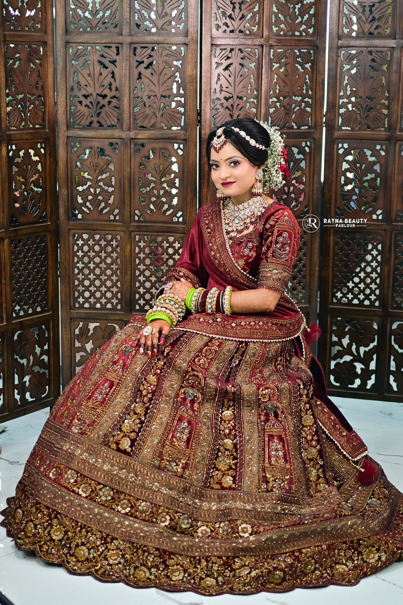 Delightful jhumka heavy bridal lehenga ( happy customer)