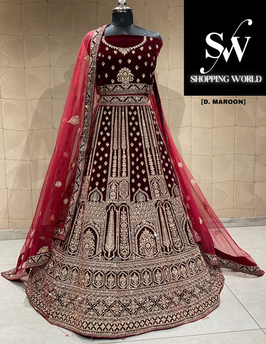 Fabulous maroon bridal lehenga