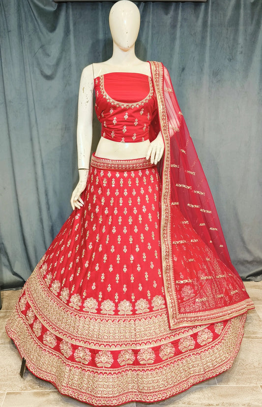 Something different pink bridal lehenga