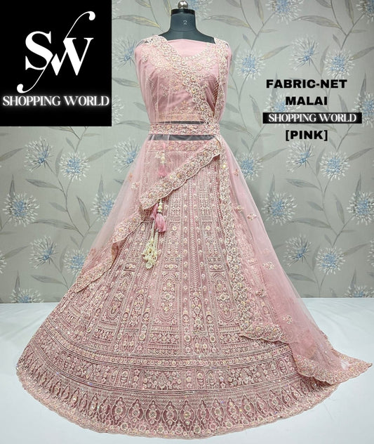 Good looking pink lehenga